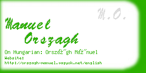manuel orszagh business card